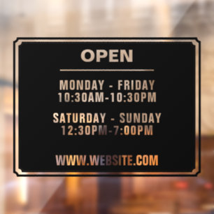 Store Hours Of Operation Website Black Transparent