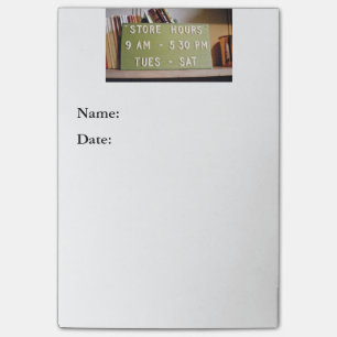 Store Hours Sign Large Post-it Notes