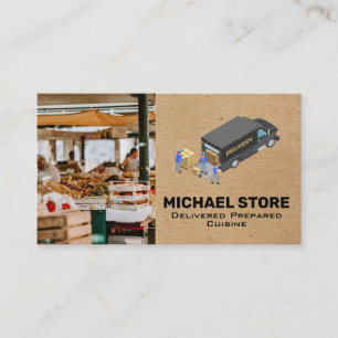 Store Manager Delivery Service Farmers Market Business Card