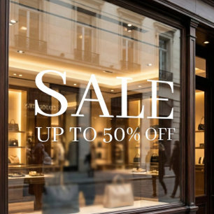 Store Sale Elegant Editable Business Minimal White