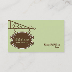 Store Sign Business Card - Meadow Green