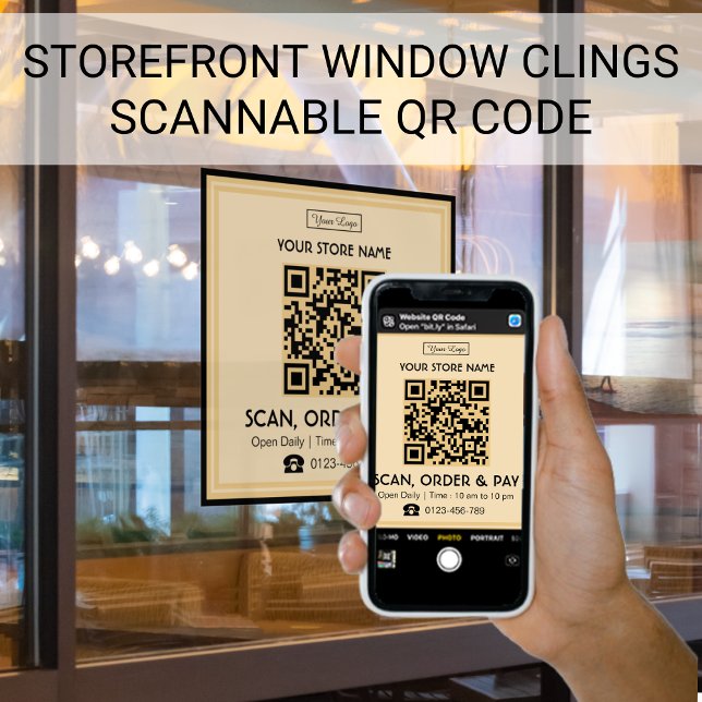 Store Sign Scannable QR Code | Scan, Order and Pay (Creator Uploaded)
