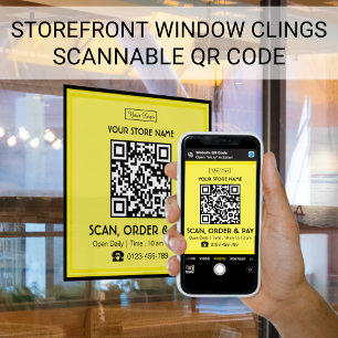 Store Sign Scannable QR Code   Scan, Order and Pay