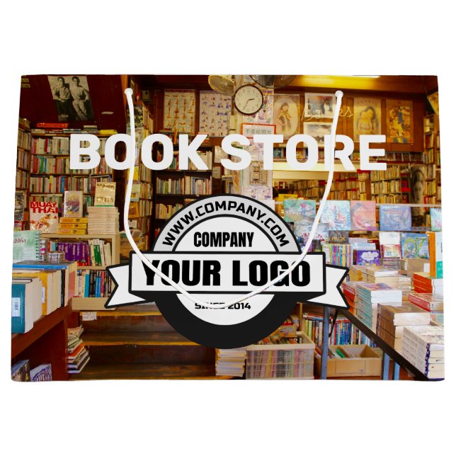 Store upload logo and background large gift bag (Front)