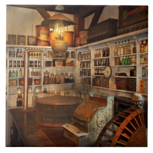 Store - Vintage convenience store Ceramic Tile