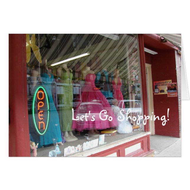 Store Window Display, Let's Go Shopping! (Front Horizontal)