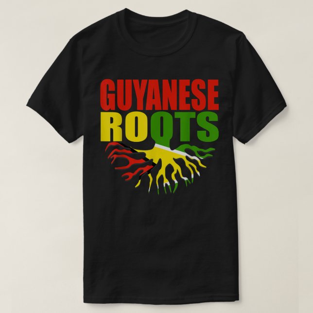 Storecastle Guyanese Roots Guyana Pride Flag Gift  T-Shirt (Design Front)