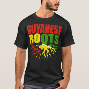 Storecastle Guyanese Roots Guyana Pride Flag Gift T-Shirt