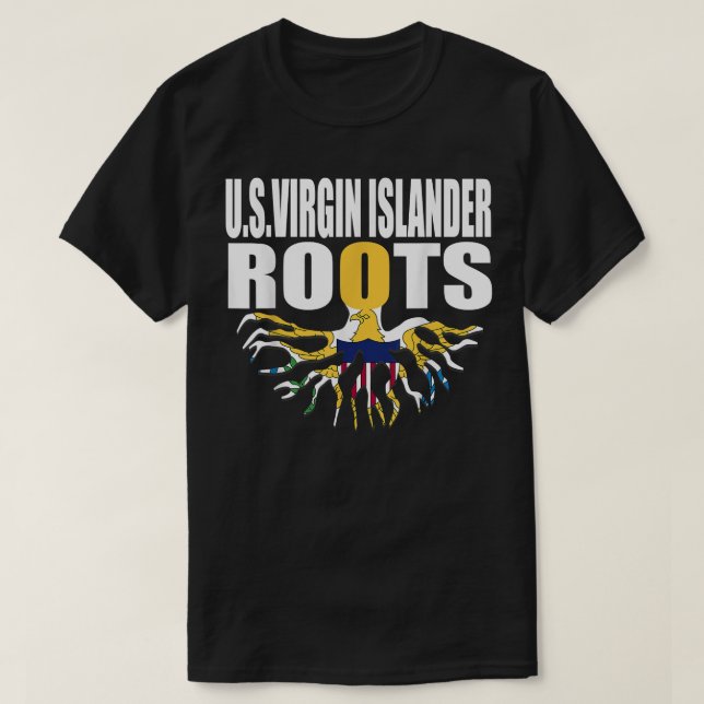 Storecastle US Virgin Islander Roots Flag Pride  T-Shirt (Design Front)