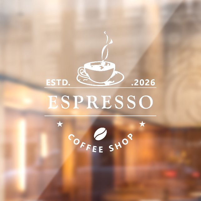 Storefront static cling clear decal or cafe (Sheet 2)