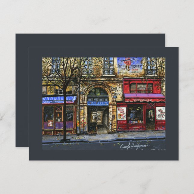 Storefronts in Paris  Mini Collectable Prints Postcard (Front/Back)