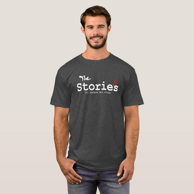 Storiers - Charcoal Tee with White Letter Logo (Front Full)