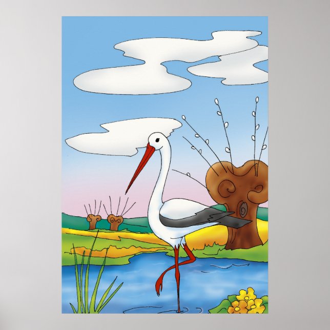Stork | Adorable Animal Poster (Front)