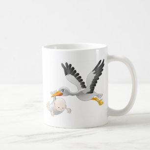 stork and baby coffee mug