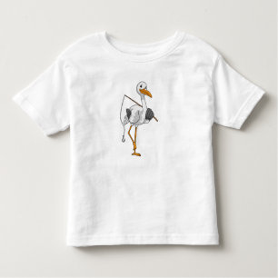Stork as Fisher with Fishing rod Toddler T-Shirt