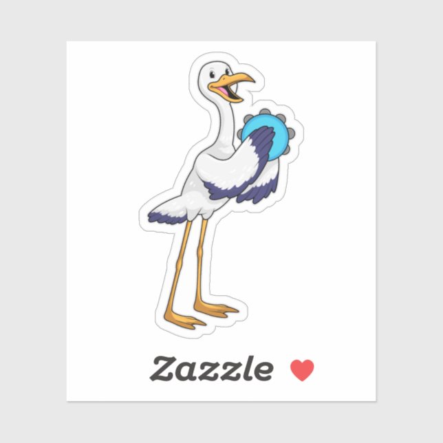 Stork as Musician with Tambourine (Sheet)