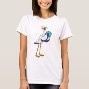 Stork as Musician with Tambourine T-Shirt