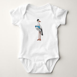 Stork as Teacher with Book Baby Bodysuit