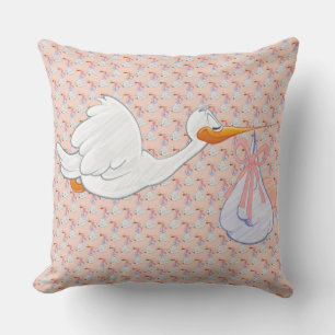 Stork at work cushion