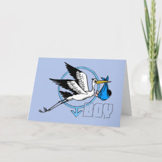 stork baby boy baby shower invitation