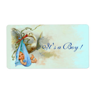 STORK BABY BOY SHOWER BLUE