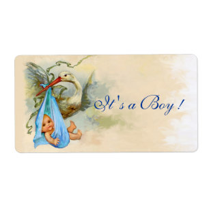 STORK BABY BOY SHOWER BLUE PINK