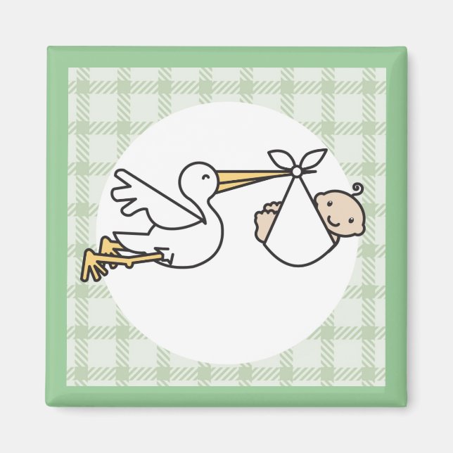 Stork Baby Delivery Magnet (Front)