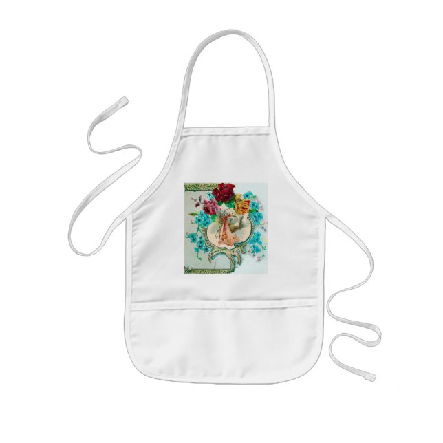 STORK BABY GiRL SHOWER Kids Apron (Front)