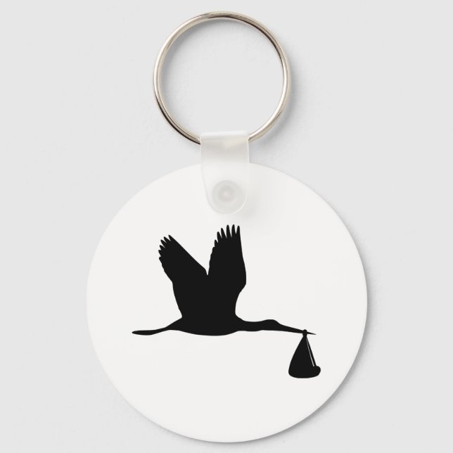 Stork - Baby Key Ring (Front)