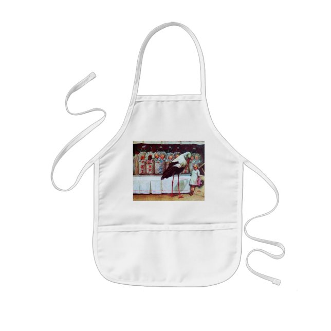 STORK BABY SHOWER 3 KIDS APRON (Front)