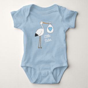 Stork Baby Shower Blue Boy Baby Bodysuit