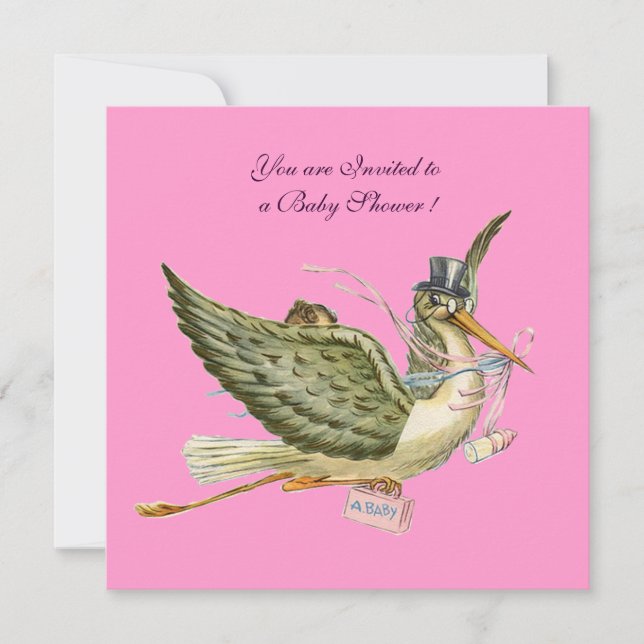 STORK BABY SHOWER INVITATION (Front)
