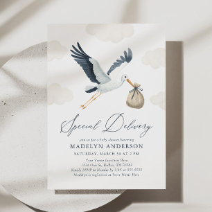 Stork Baby Shower Invitation