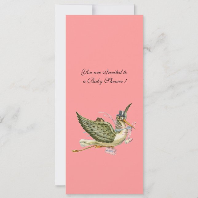 STORK BABY SHOWER, INVITATION (Front)