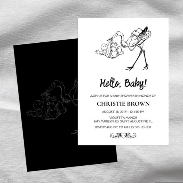 Stork Baby Shower Invitations (Creator Uploaded)