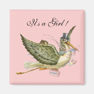 STORK BABY SHOWER MAGNET