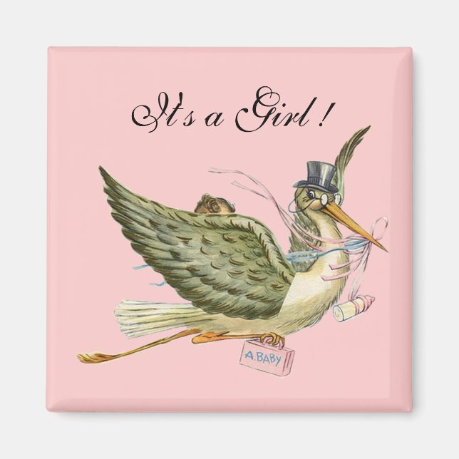 STORK BABY SHOWER MAGNET (Front)