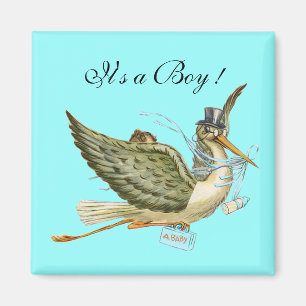 STORK BABY SHOWER MAGNET