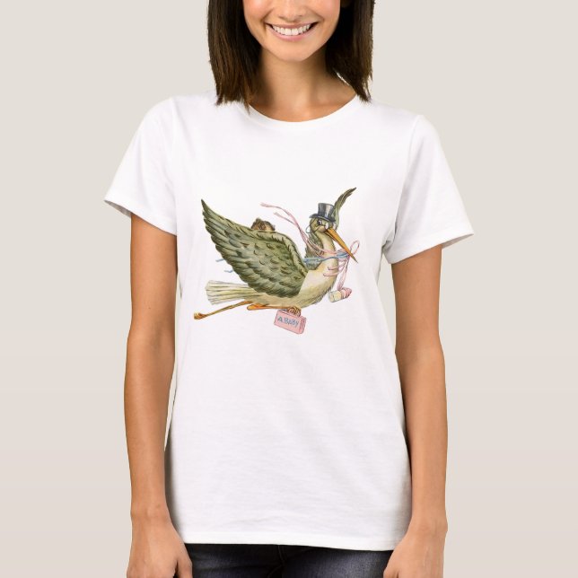 STORK BABY SHOWER T-Shirt (Front)