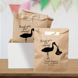 Stork Baby Shower Thank You Favour Bags