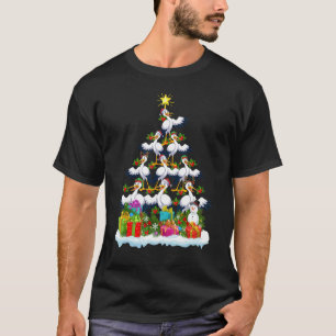 Stork Bird   Xmas Holiday   Stork Christmas Tree T-Shirt