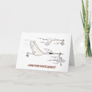 Stork (Birthday Card) Card