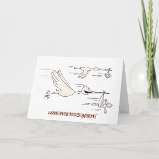 Stork (Birthday Card) Card