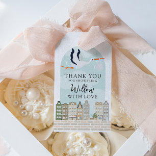 Stork Boho Baby Shower Sprinkle Thank You Favour Gift Tags