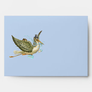 STORK BOY BABY SHOWER , Blue Envelope