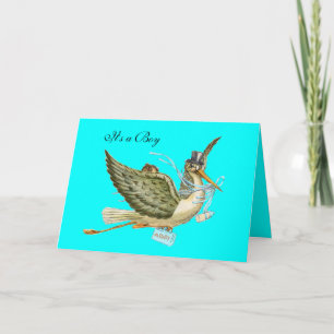 STORK BOY BABY SHOWER INVITATION