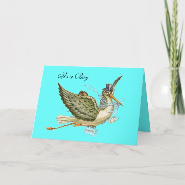 STORK BOY BABY SHOWER INVITATION (Front)