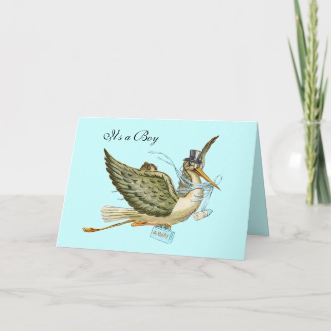 STORK BOY BABY SHOWER INVITATION (Front)