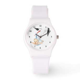 Stork Carrying Baby Watch Gift - Fun