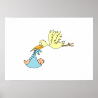 Stork Delivering a Baby